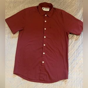 Dixxon‎ D-Lux performance hidden button down shirt mens size small EUC